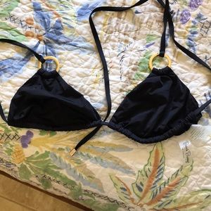 Beach bunny black swim top small